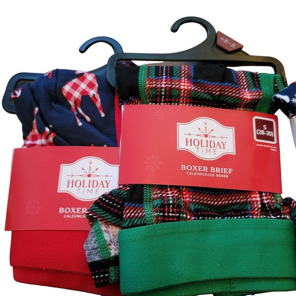 Men's Christmas Boxer Shorts Stocking Stuffer Gift Set of 4 Small 28-30 DH3204 - Picture 4 of 6